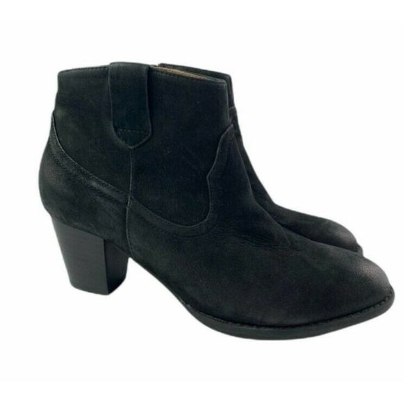 VIONIC Upright Windom Suede Boots Orthaheel Western Style Heel Booties 6.5 W - Picture 1 of 6